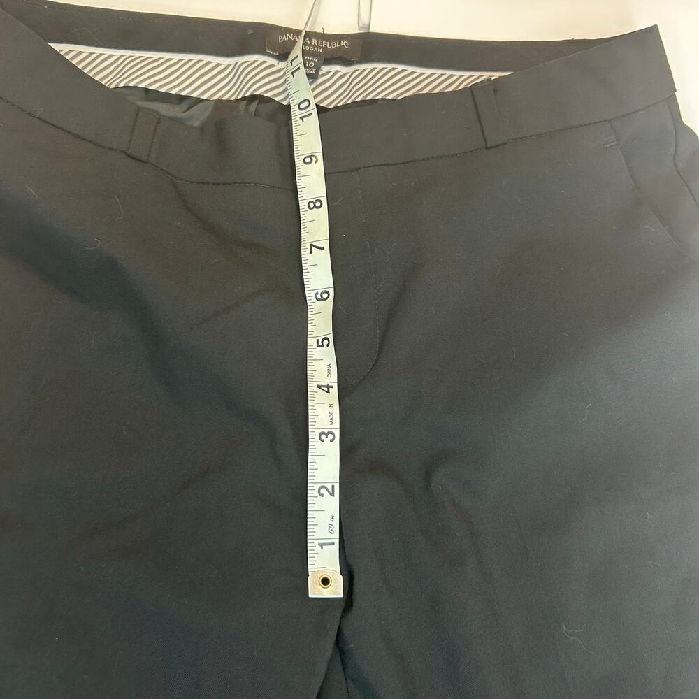 Banana Republic Wool blend Logan Work Pants in Black. Side pockets. Women 10P - Picture 6 of 8